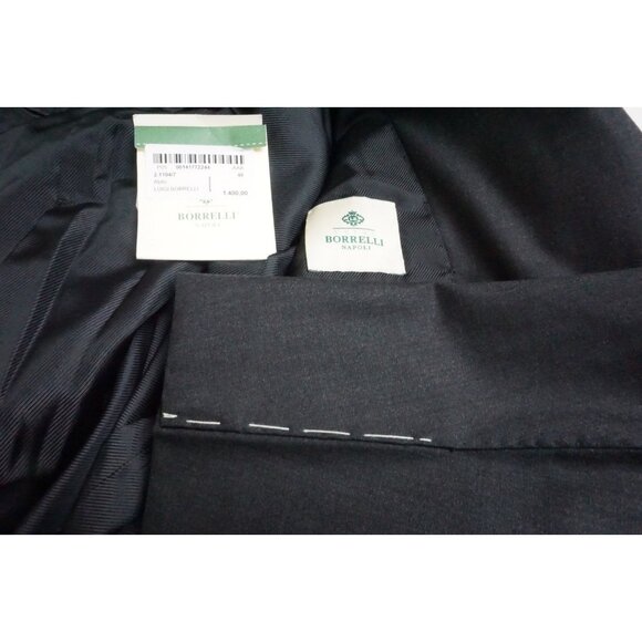 Cravate BORRELLI Napoli En Laine Gris Foncé - Neuf Avec étiquettes - Élégance Italienne Pour Homme